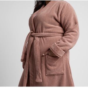 Parachute Luxe Ribbed Cloud Robe in Clay